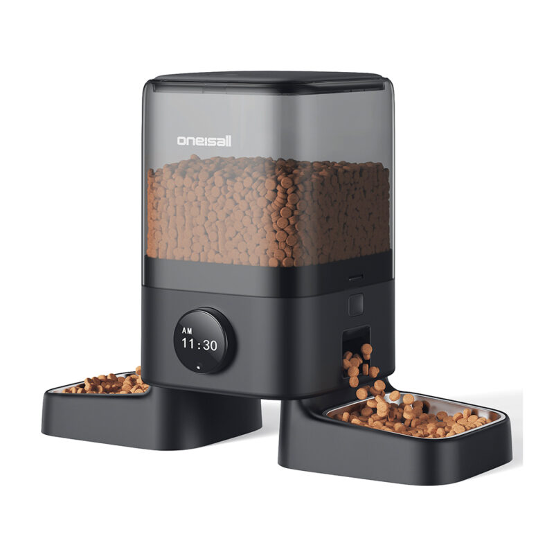 Comedouro Automático Duplo 5L Oneisall p/ Cães e Gatos