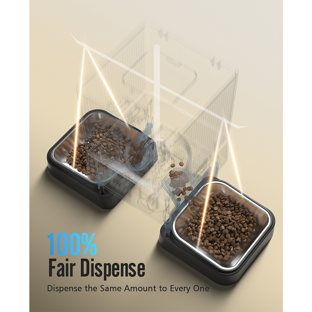 Comedouro Automático Wi-Fi Oneisall Duplo p/ Cães e Gatos