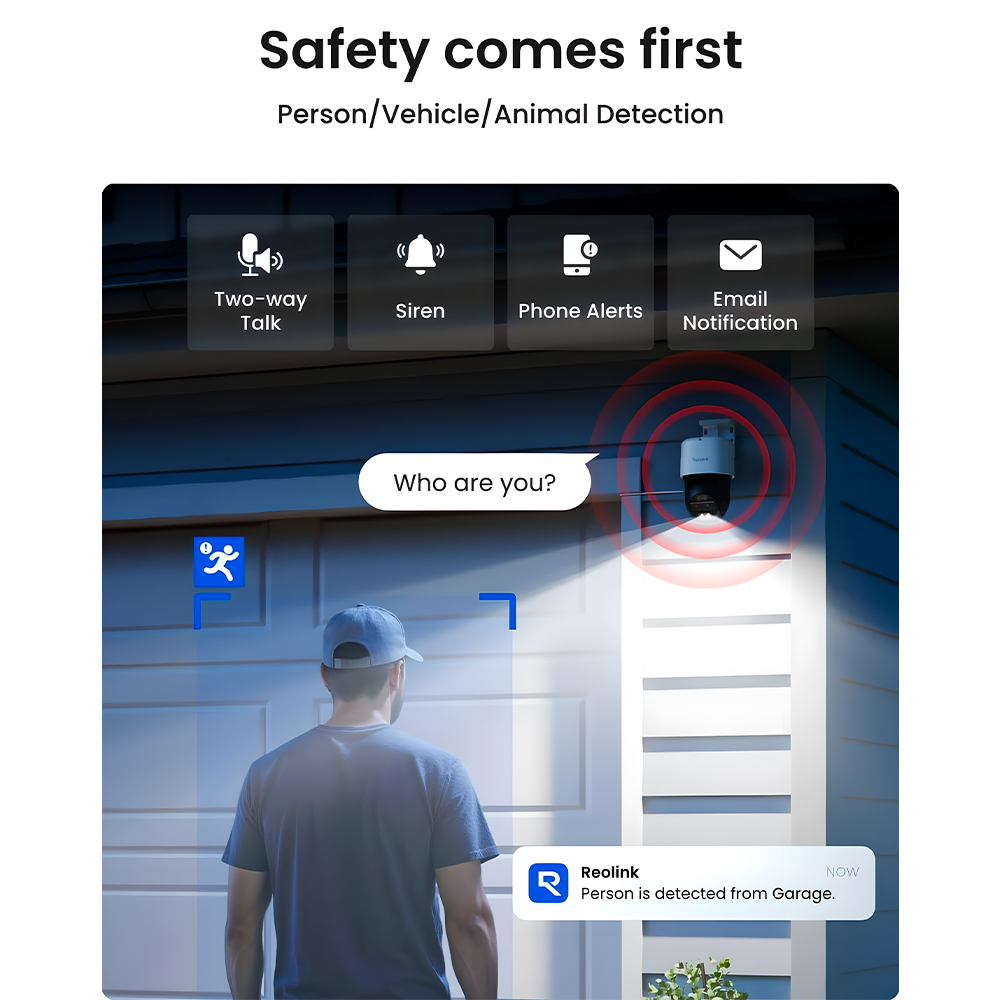 Reolink Trackmix PoE 4K Câmera Segurança PTZ Zoom 6X Auto