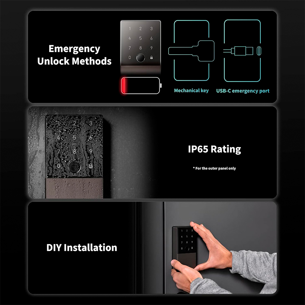 Fechadura Inteligente Aqara U100 Biometria Entrada Sem Chave