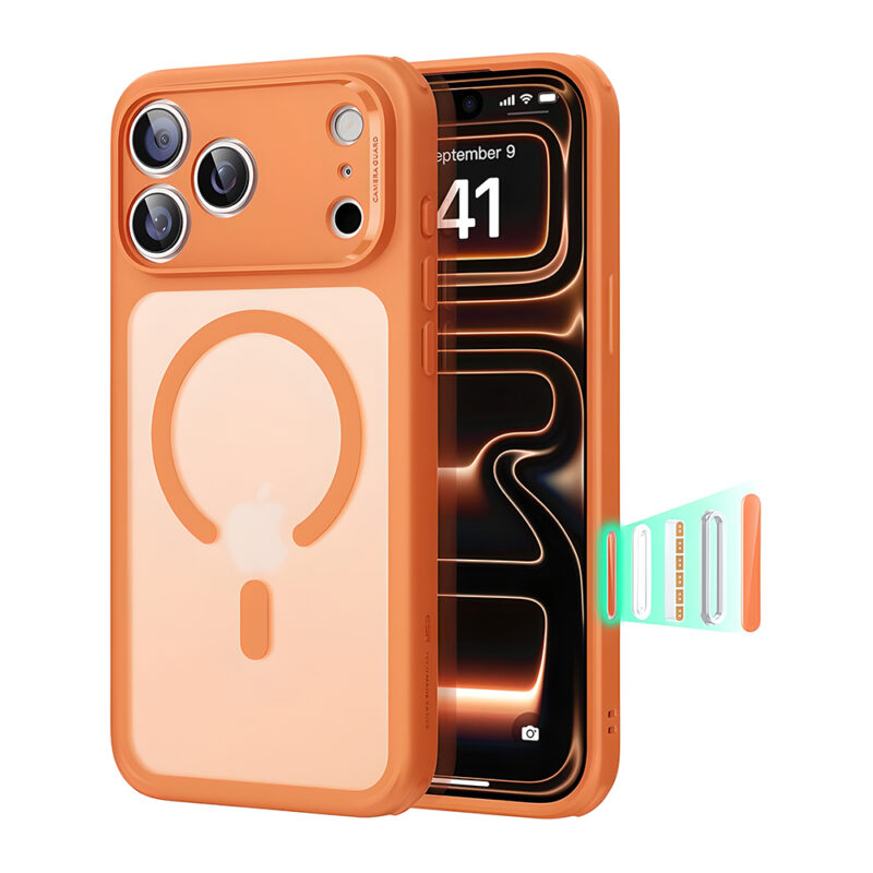 Capa ESR Classic pra iPhone 17 Pro Max MagSafe Laranja Fosca