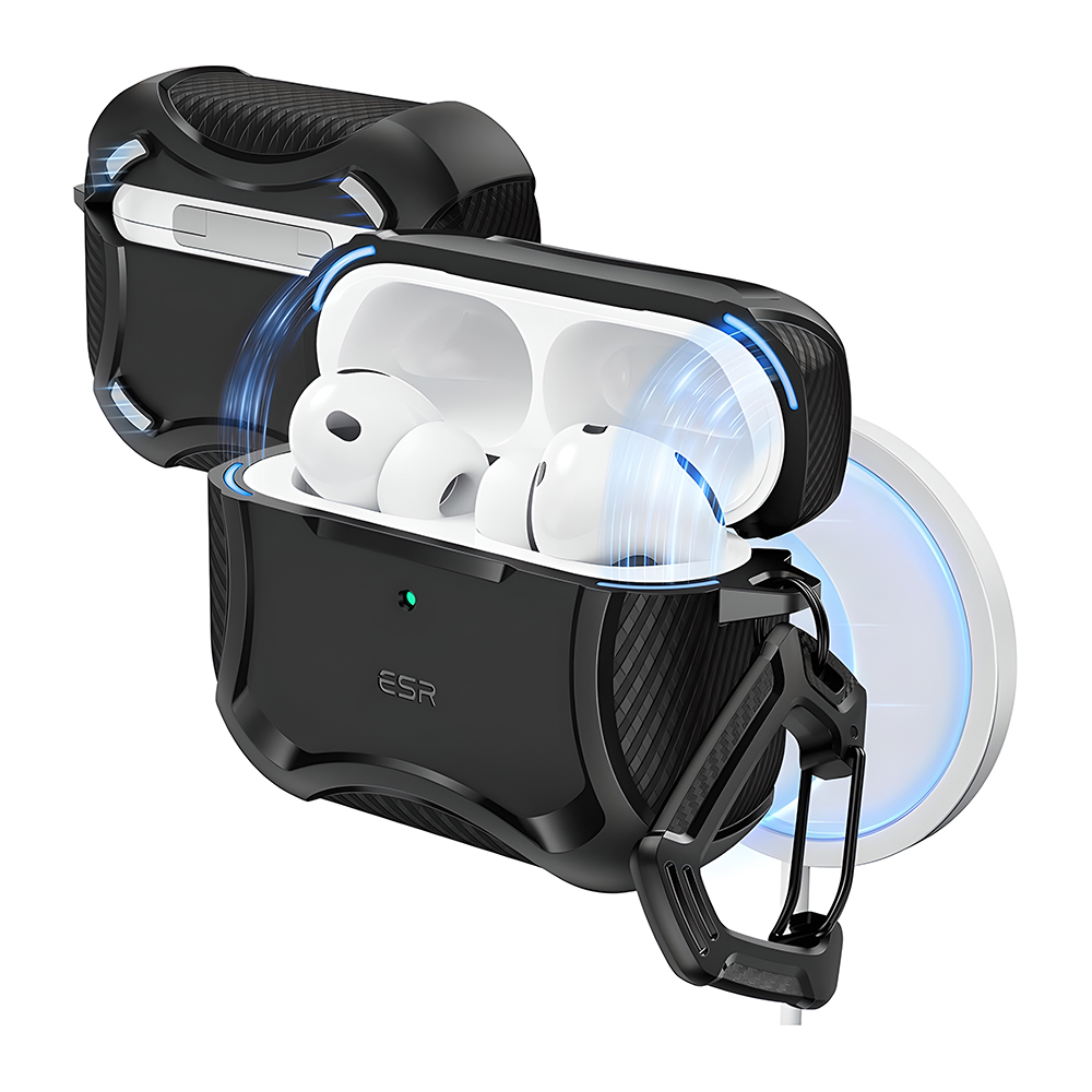 Capa ESR para AirPods Pro 3 (2025) MagSafe Cyber Serie Preta