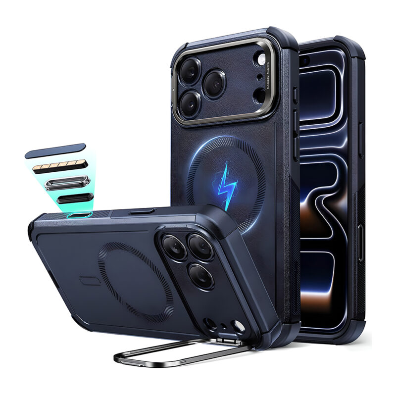 Capa ESR para iPhone 17 Pro Max MagSafe Suporte Câmera Azul