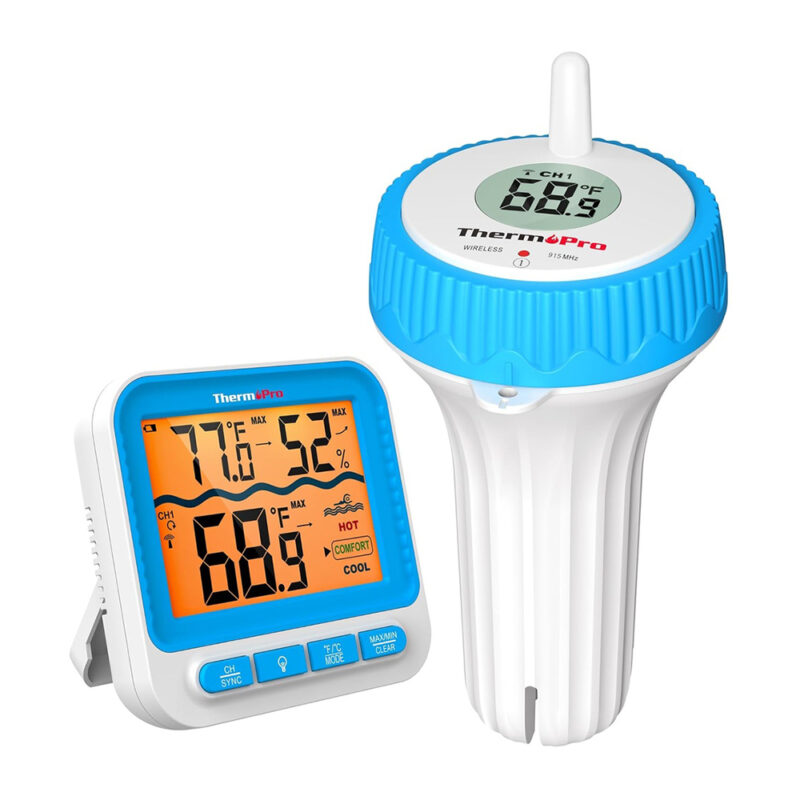 Termômetro para Piscina Digital Spa ThermoPro Flutuante LCD