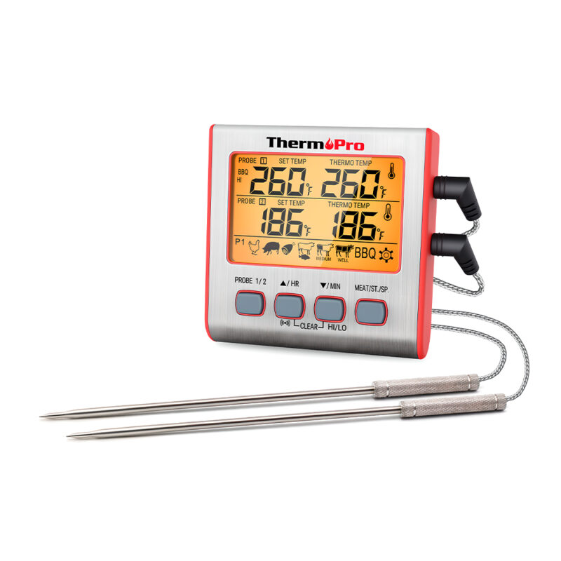 Termômetro Carne Digital ThermoPro TP17W Sonda Dupla Grill