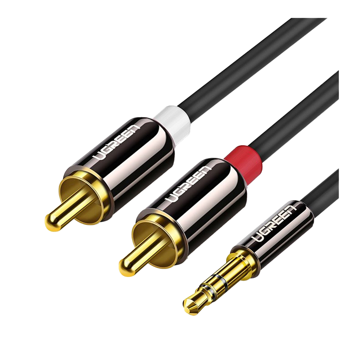 Cabo de Áudio Ugreen 3.5mm para 2Rca Macho/Macho 3M Preto
