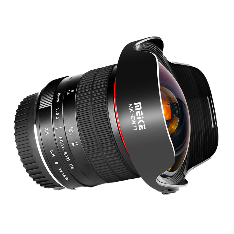 Lente Olho de Peixe Meike 8mm f/3.5 Manual para Nikon F FX e DX – Fisheye Circular, Ultra Grande Angular, Revestimento N