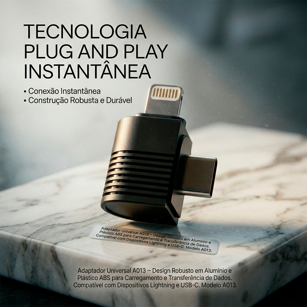 Adaptador Ulanzi A100 Microfone Usb C para Lightning iPhone