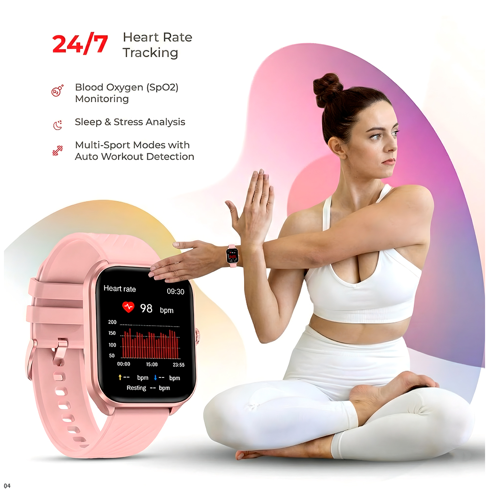 Relógio Smartwatch Peje ZL81S Chamada BT Android/Ios Rosa