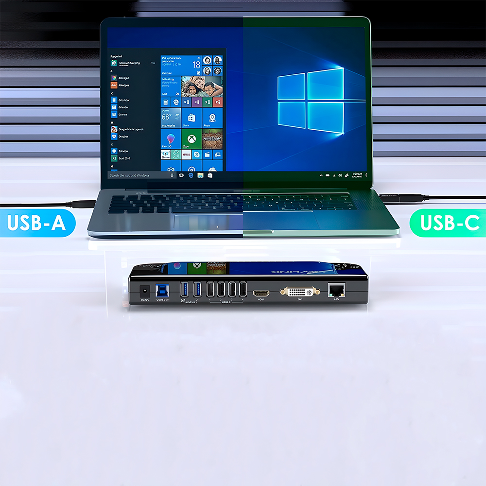 Docking Station Acoplamento Wavlink Dual Monitor 4K USB 3.0