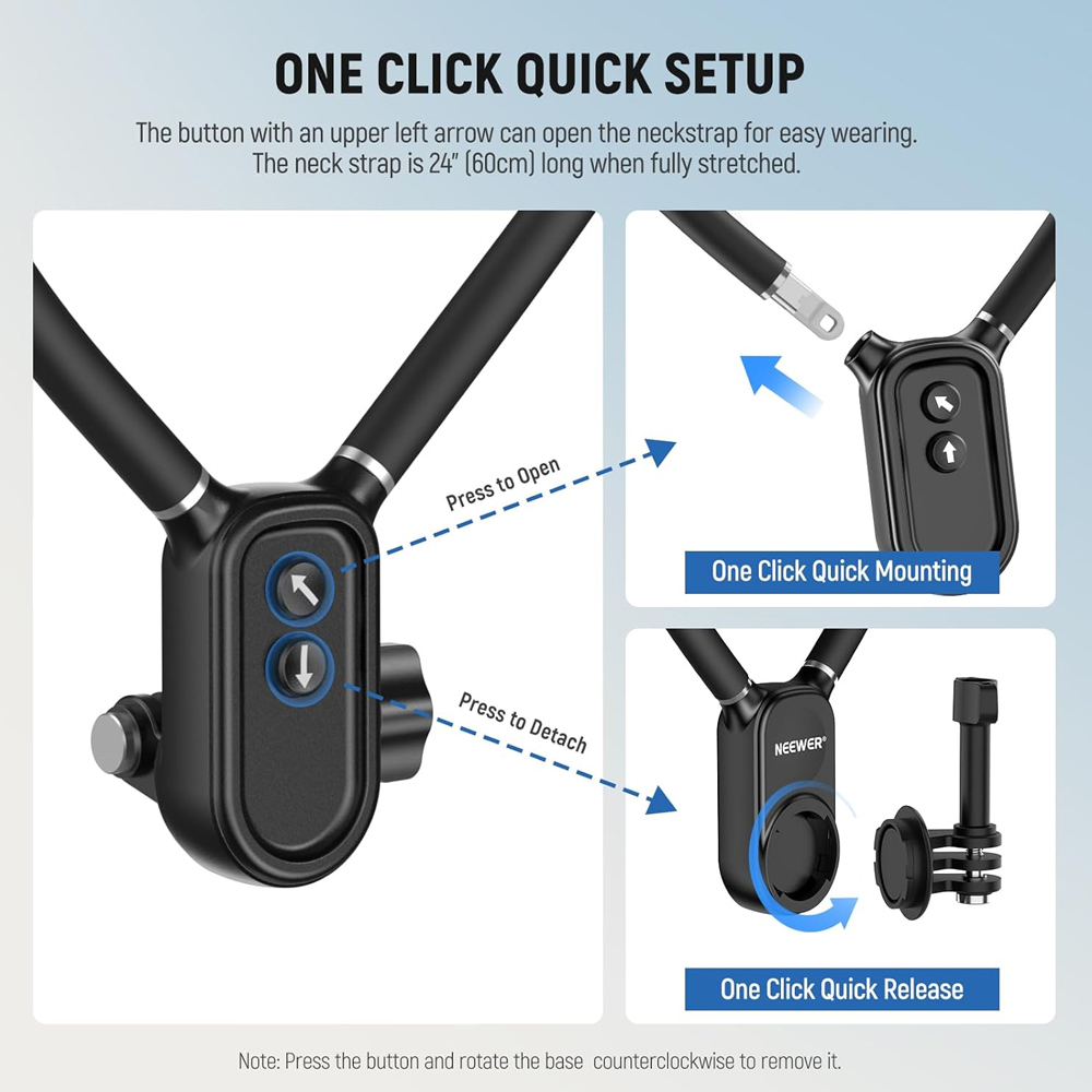 Suporte Magnético Neewer para Câmera Ação/Celular Preto