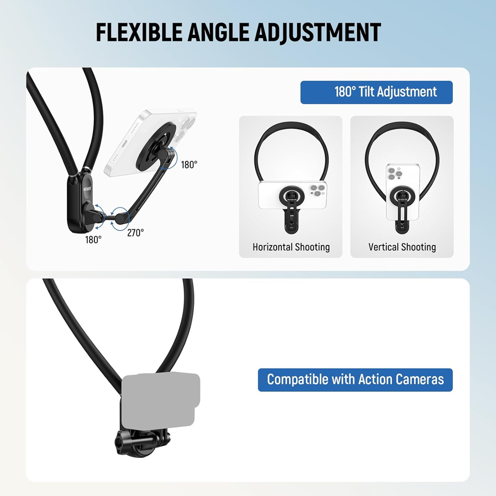 Suporte Magnético Neewer para Câmera Ação/Celular Preto