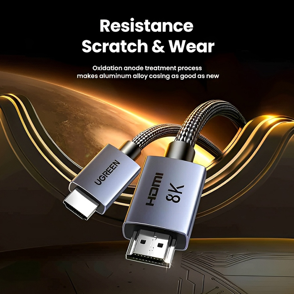 Cabo Hdmi 2.1 Ugreen Macho/Macho 8K60Hz 2Metros Cinza