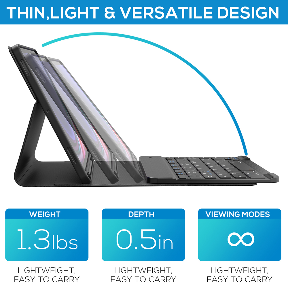 Capa Teclado Typecase para Galaxy Tab S9 / S9 FE 11 pol.