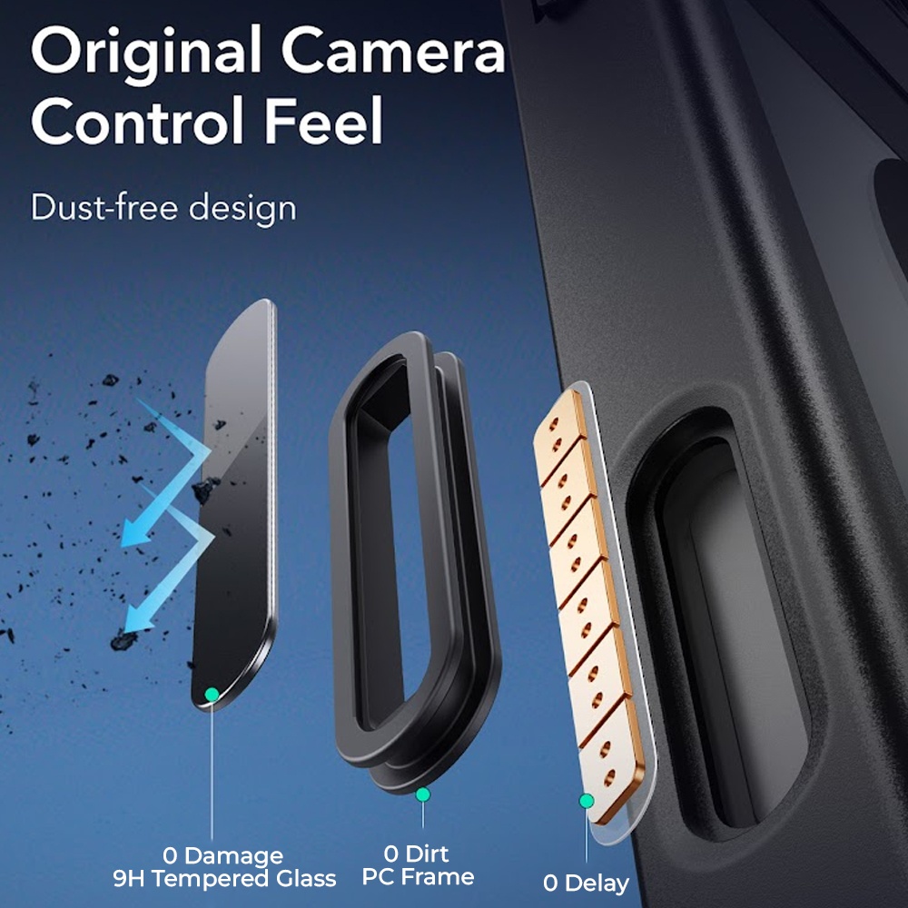 Capa iPhone 16 Pro Max Esr com Suporte Stash Preto Fosco