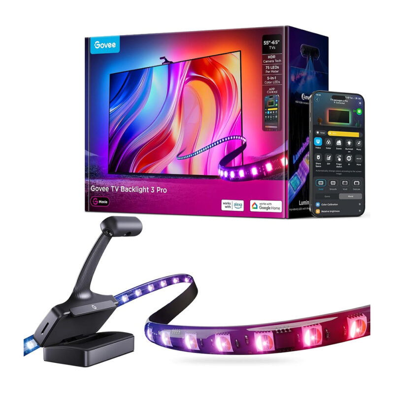 Govee TV Backlight 3 Pro pra Tvs 55-65 RGBIC Câmera HDR WiFi