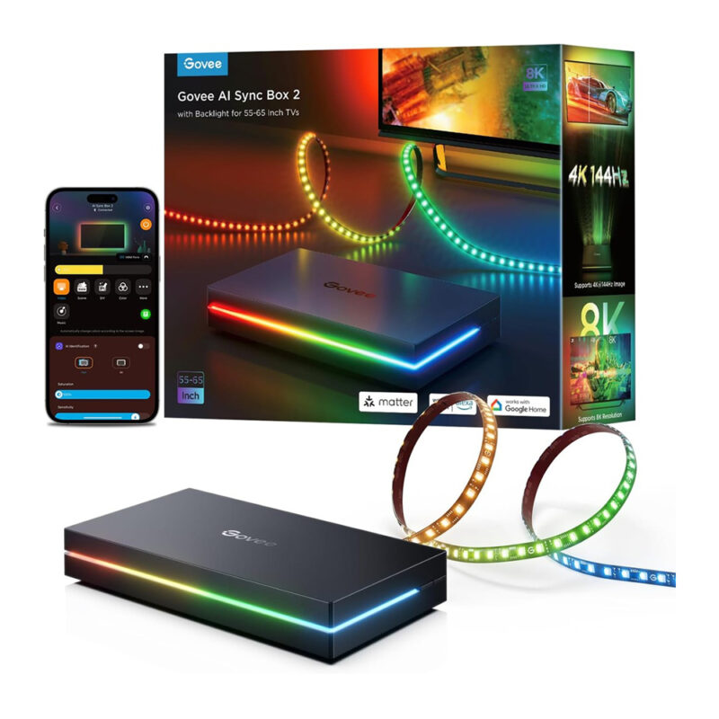 Govee AI Sync Box 2 HDMI 2.1 Kit Led 8k60hz Matter 55-65 pol