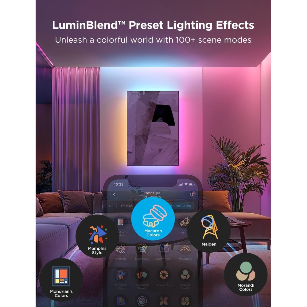 Fita LED Govee RGBIC Pro 5M WiFi Bluetooth Matter App Smart