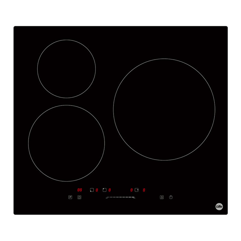 Cooktop de Indução Life 3 Zonas 60cm Vitrocerâmico 220-240V