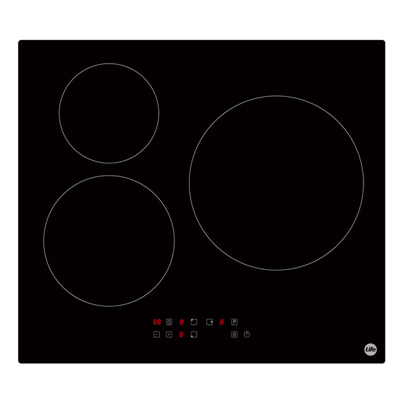 Cooktop Indução Life 3 Zonas 60cm Vitrocerâmico 220-240V