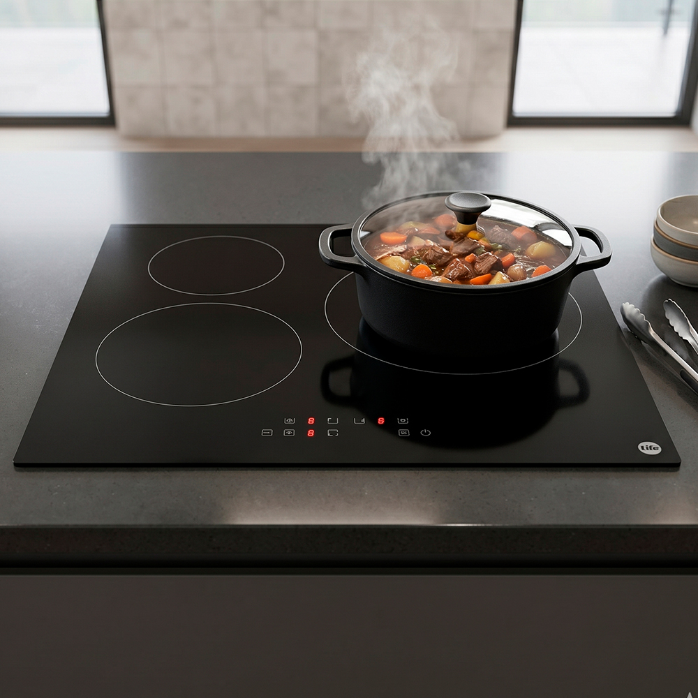 Cooktop Indução Life 3 Zonas 60cm Vitrocerâmico 220-240V