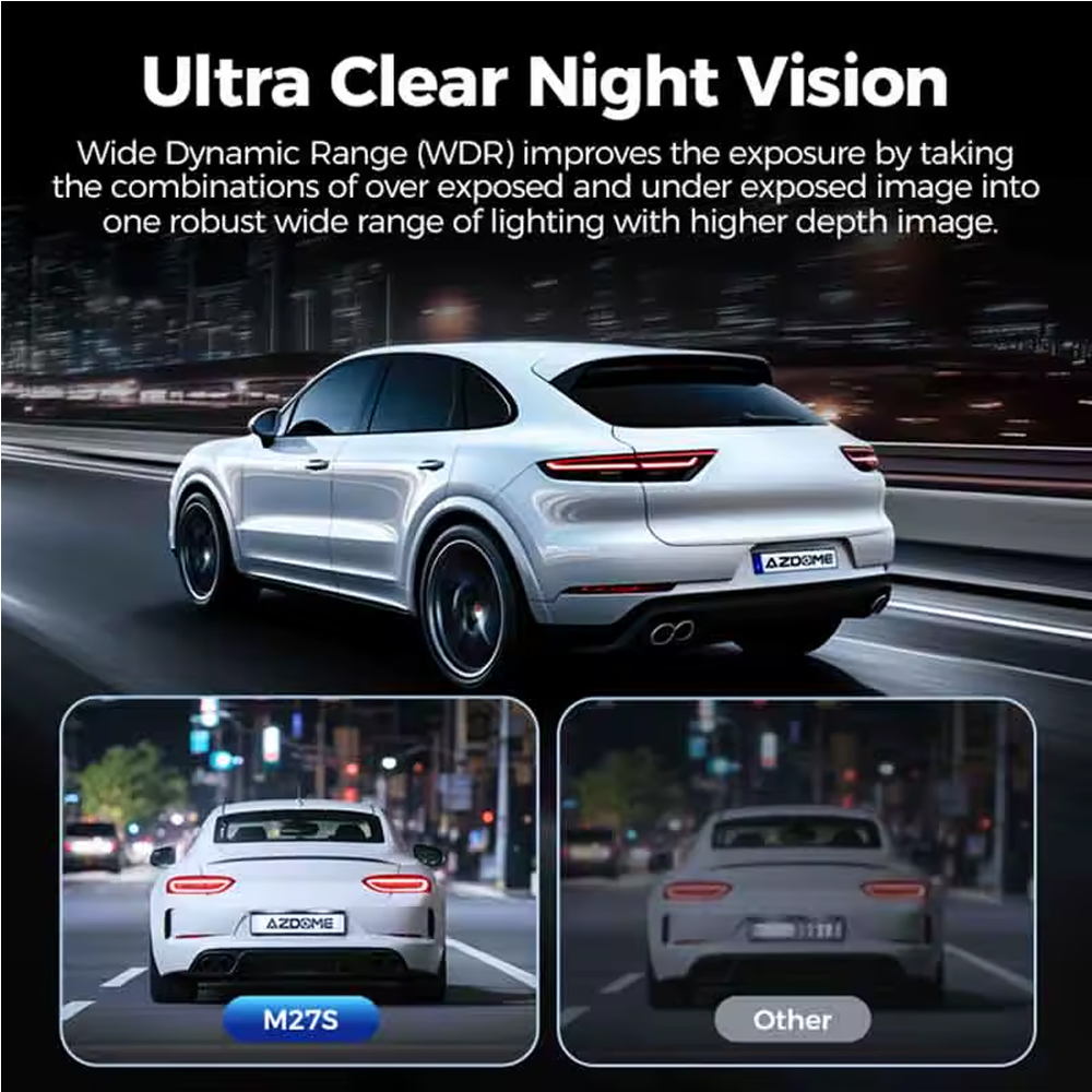 Câmera Veicular Azdome M27S 2K GPS WiFi 6 Frontal Traseira