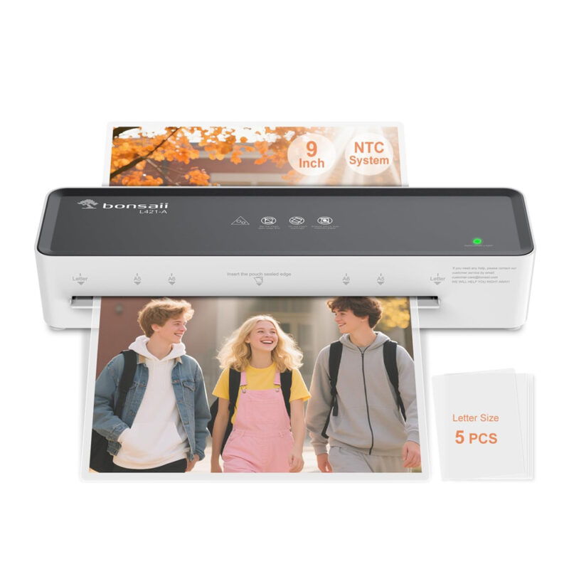 Plastificadora Térmica Bonsaii A4 L421 9' Laminação Cinza