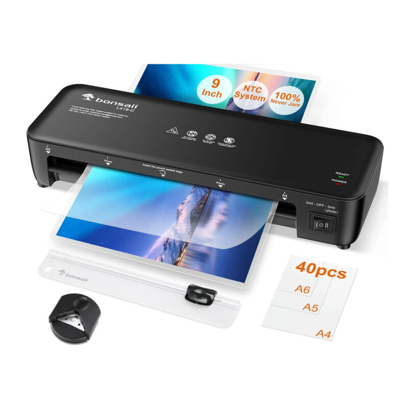 Plastificadora Laminadora Bonsaii 9" 4in1 Never Jam 40 Folha