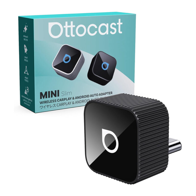 Adaptador CarPlay e Android Auto sem Fio Ottocast Mini Cube