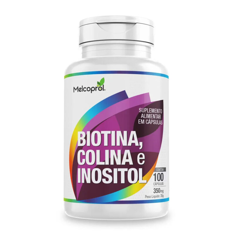 Biotina Colina Inositol Melcoprol Cabelo Pele Unha 100 Caps