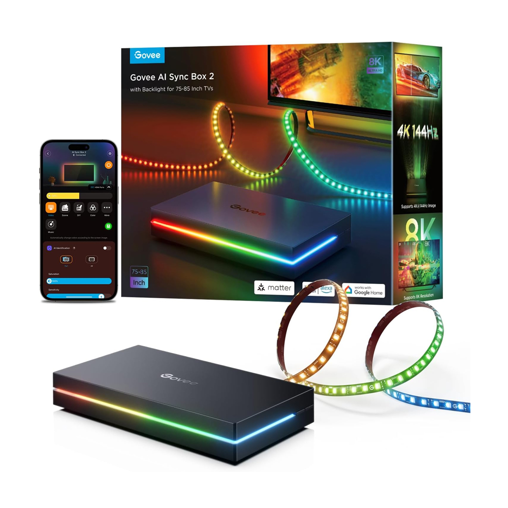 Govee Lumi HDMI 2.1 Sync Box 2 (8K@60Hz/Matter/75-85 Inch) H6604313