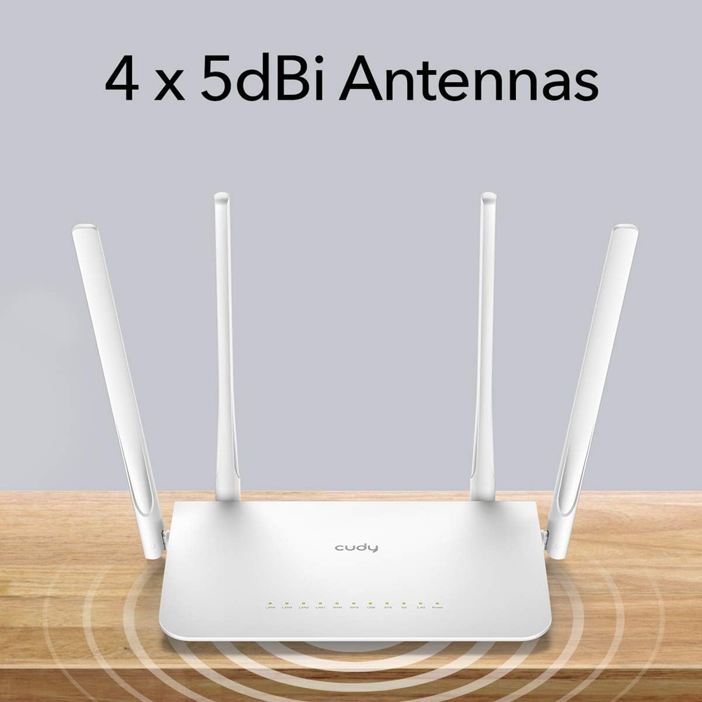 Roteador Mesh Wi-Fi 5 Cudy WR1300 AC1200 Dual-Band Gigabit