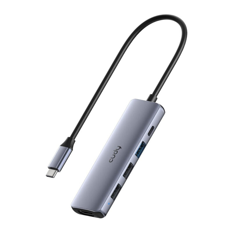 Hub Usb-c 5 Em 1 Hdmi 4k Pd 100w 3 Portas Usb Cudy Uh405