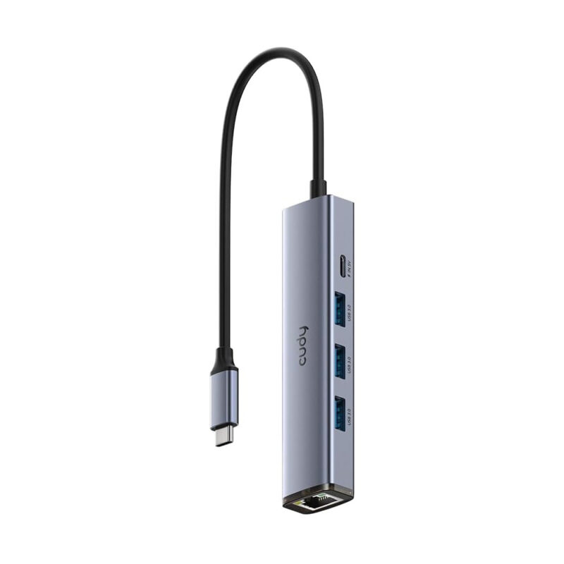 Hub Usb-c 5 em 1 Cudy Gigabit Ethernet Rj45 3 Portas Usb 3.0