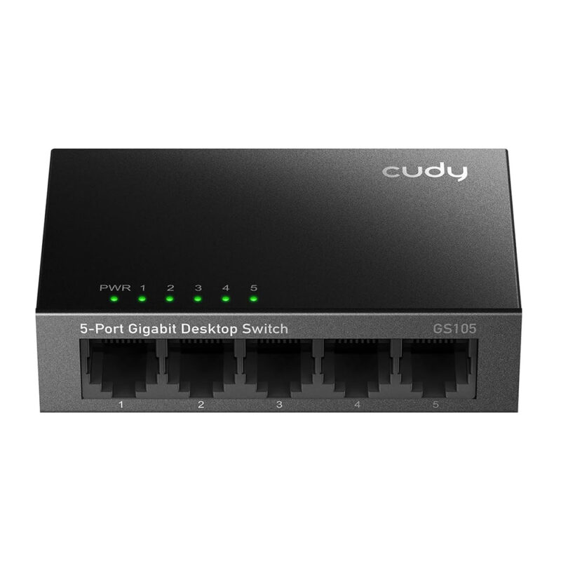 Switch Gigabit Ethernet 5 Porta 10/100/1000 Cudy Gs105 Preto
