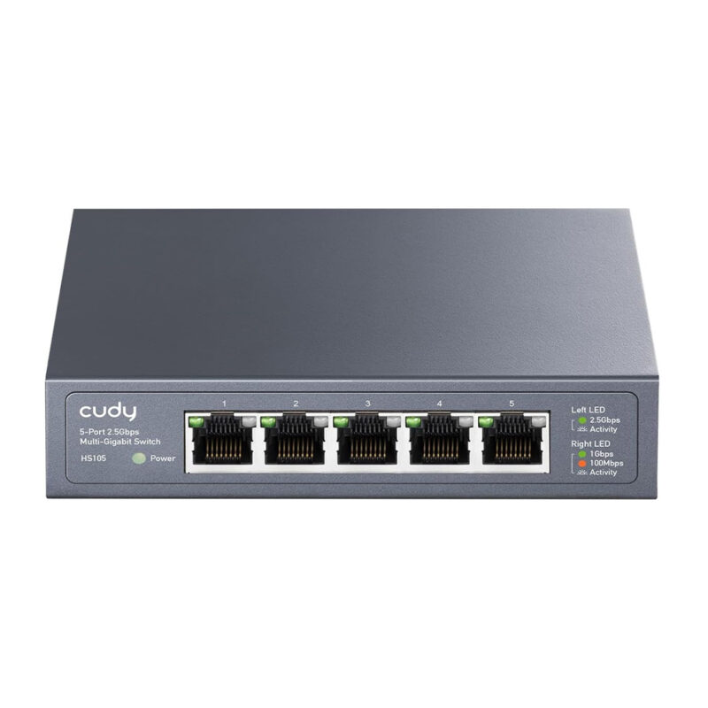 Switch Multigigabit 5 Portas 2.5g Ethernet Metal Cudy Hs105
