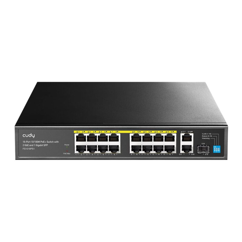 Cudy Switch PoE+ 18 Portas 16 PoE 2 Uplink GbE FS1018PS1