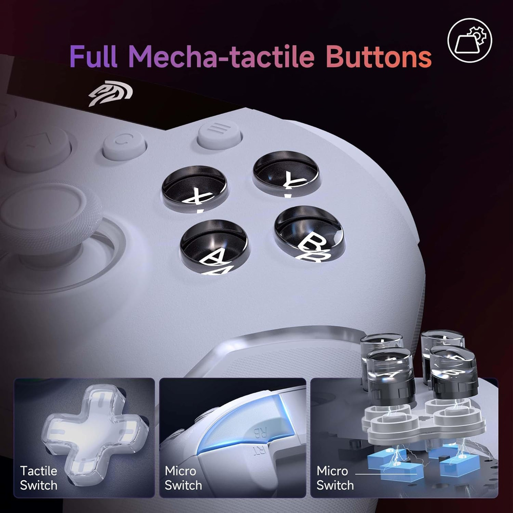 Controle Gamer EasySMX X20 Mecânico Gatilhos DualMode Branco