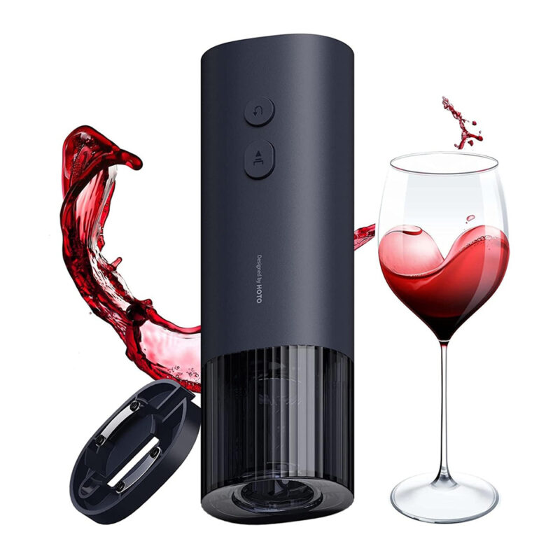 Abridor De Vinho Hoto Saca-Rolhas Garrafas Automático Azul