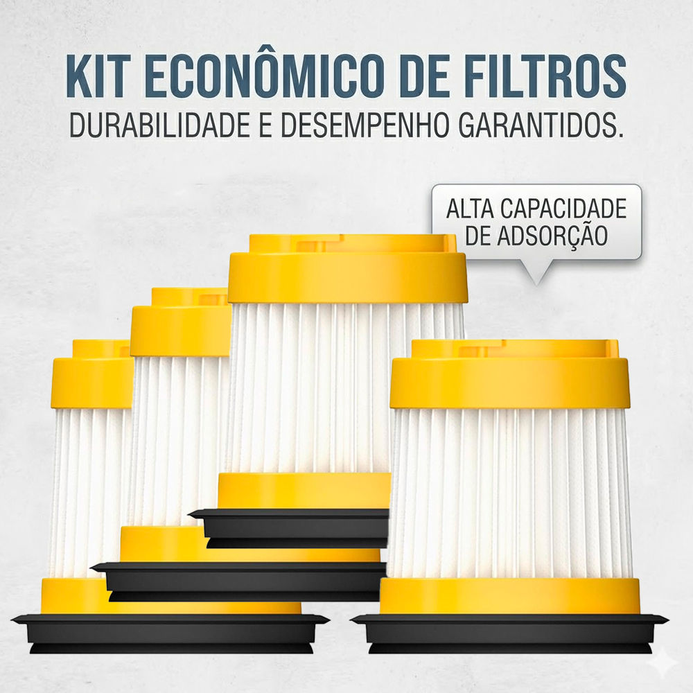 Filtro HEPA Reposição Hoto Aspirador Automotivo AutoCare 4un